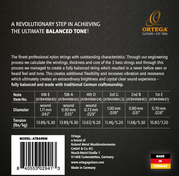 Ortega ATB44NM Medium ATMOSPEHERE BALANCED Žice za klasičnu gitaru (SET) - Image 2