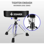 Donner Adjustable Padded Drum Throne - Image 2